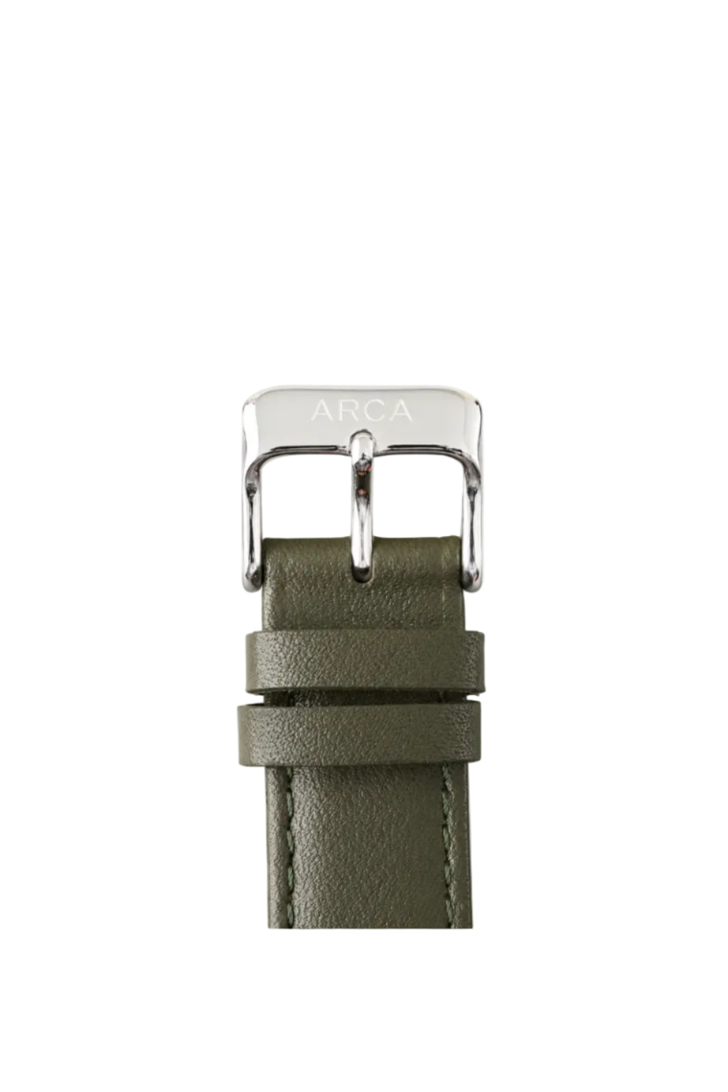 Deep Olive Green Leather Strap